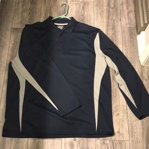 Izod long sleeve zip polo